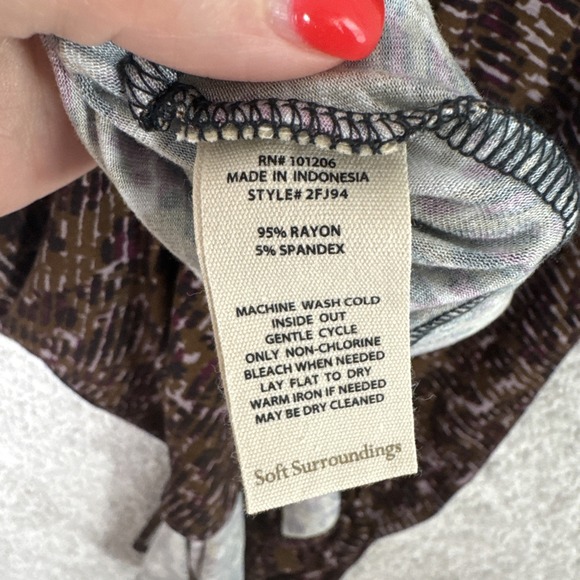 Soft Surroundings Caity Wrap Dress‎ Abstract Paisley Print Size M(10/12) - Picture 10 of 12